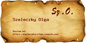 Szeleczky Olga névjegykártya